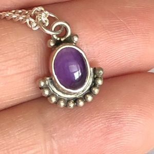 Vintage amethyst pendant necklace